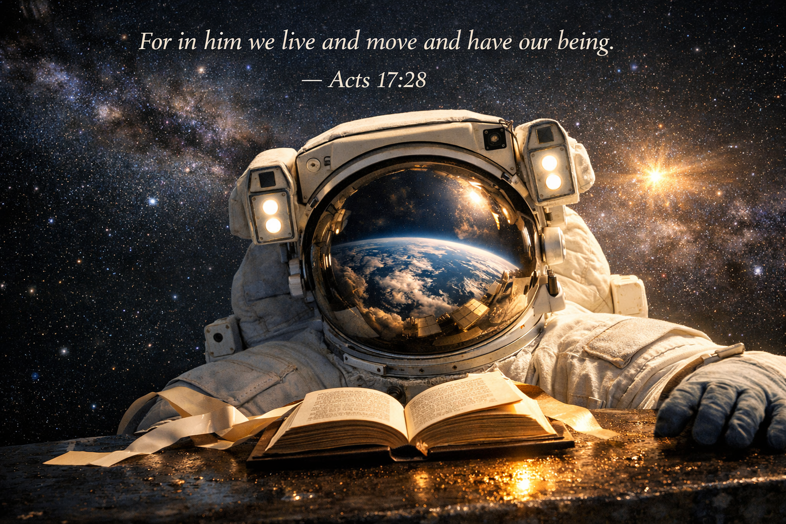Acts 17:28 — For in Him We Live Wallpaper